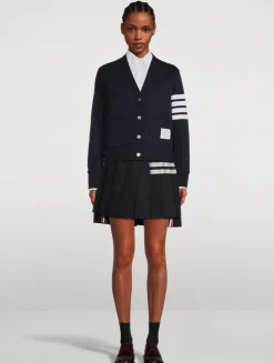 Pleated Wool Mini Skirt