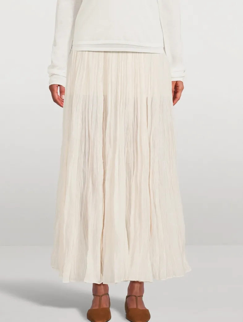 Plissé Maxi Skirt
