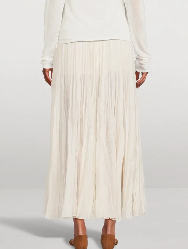 Plissé Maxi Skirt
