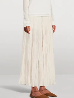 Plissé Maxi Skirt