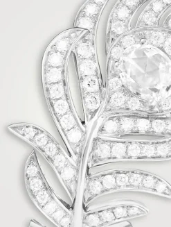 Plume De Paon White Gold Ring With Diamonds