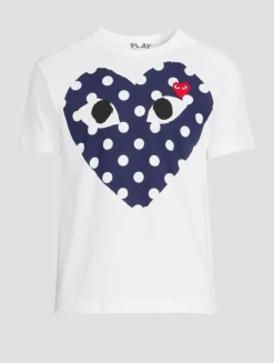 Polka Dot Heart Graphic T-Shirt