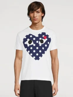 Polka Dot Heart Graphic T-Shirt