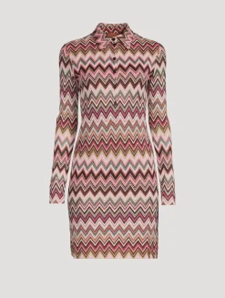 Polo Dress In Chevron Print