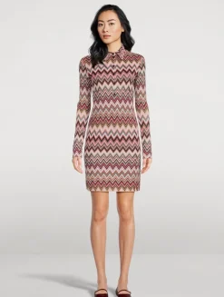 Polo Dress In Chevron Print