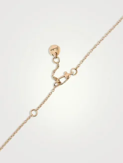 Pom Pom Dot 18K Rose Gold Necklace With Mother-Of-Pearl And Diamonds