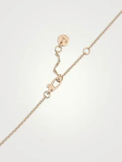 Pom Pom Dot 18K Rose Gold Necklace With Mother-Of-Pearl And Diamonds