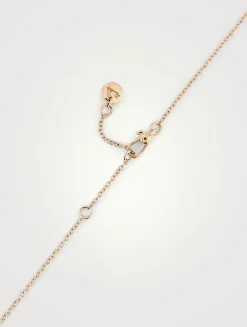 Pom Pom Dot 18K Rose Gold Reversible Pendant Necklace With Turquoise And Diamonds