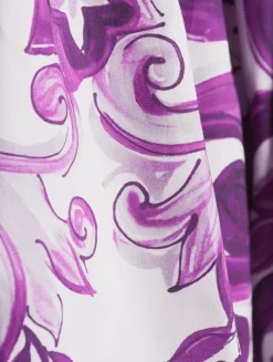 Poplin Mini Skirt In Majolica Print