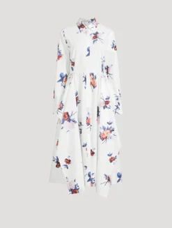 Poplin Shirt Dress In Floral Print