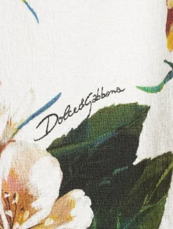 Poplin Skirt In Flower Bouquet Print