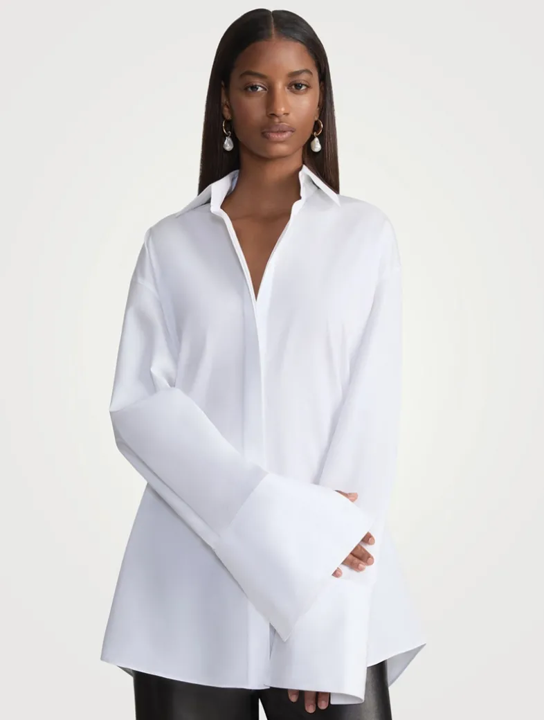 Portrait Oversized Poplin Shirt