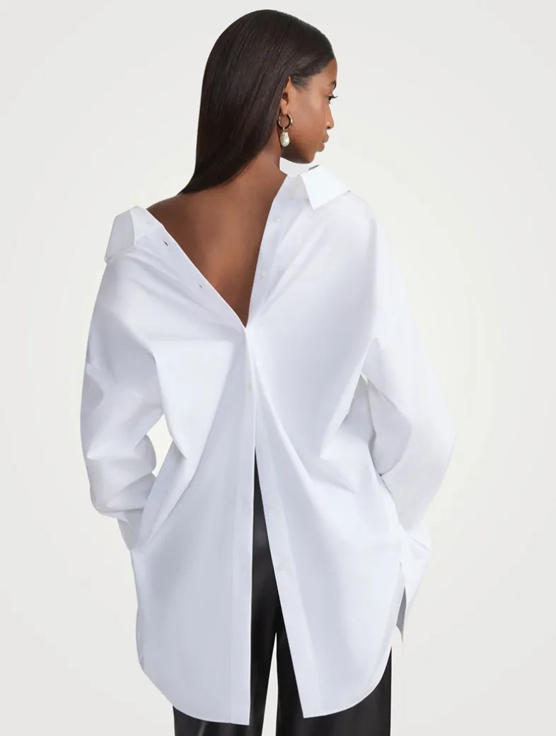 Portrait Oversized Poplin Shirt