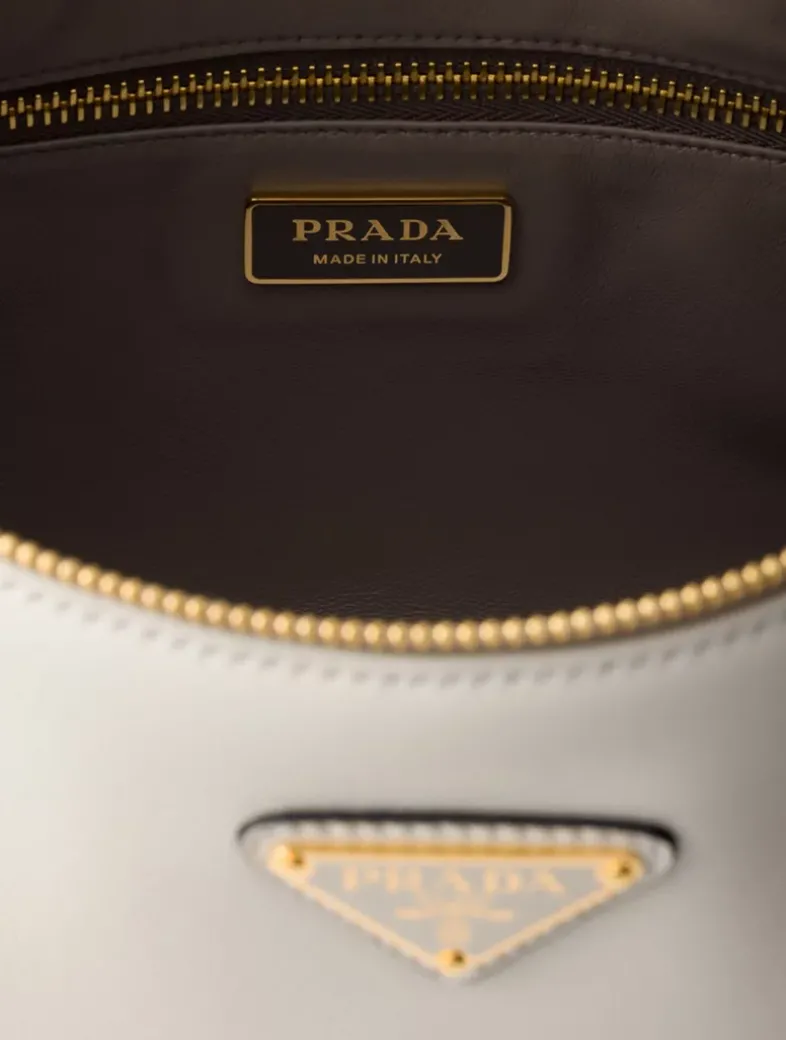 Prada Aimée Large Leather Shoulder Bag