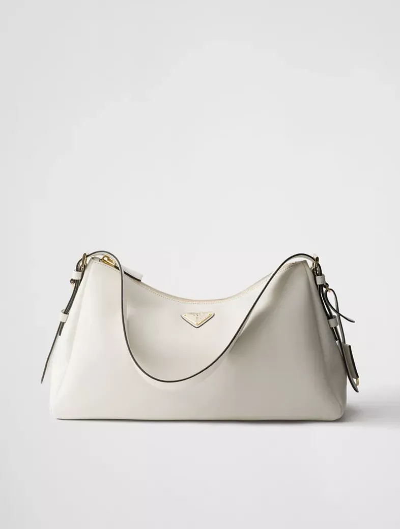 Prada Aimée Large Leather Shoulder Bag