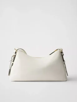 Prada Aimée Large Leather Shoulder Bag