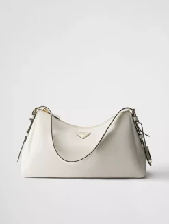Prada Aimée Large Leather Shoulder Bag