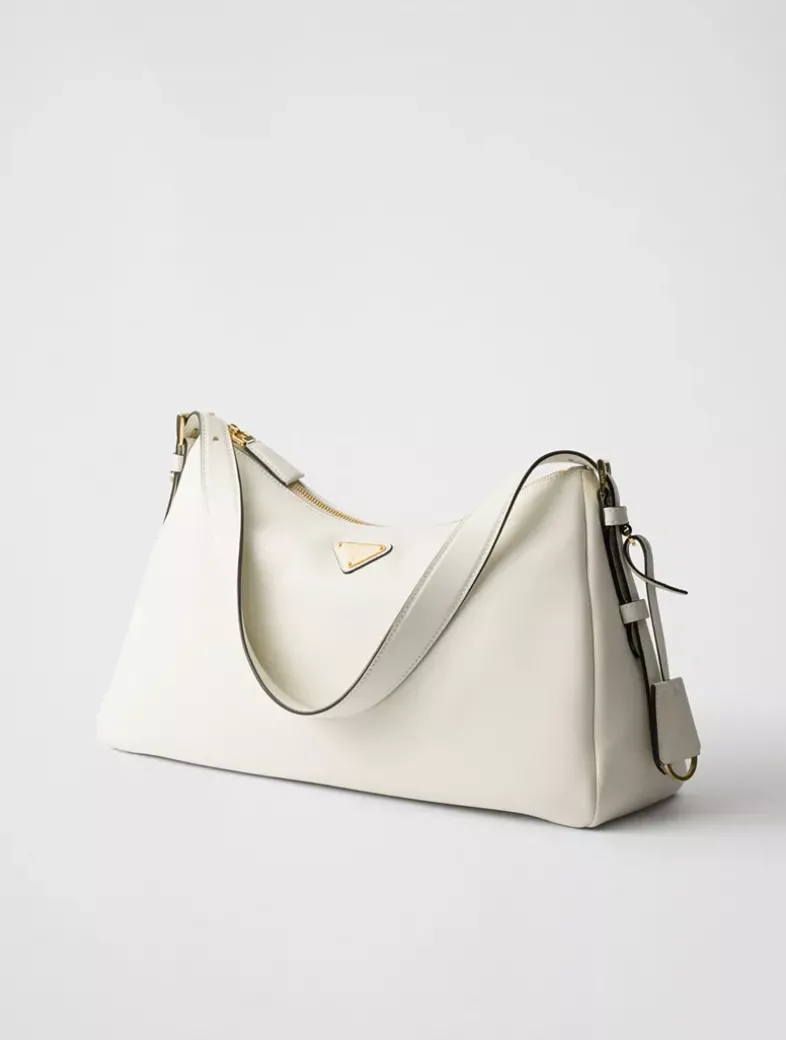 Prada Aimée Large Leather Shoulder Bag