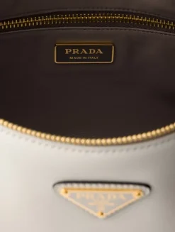 Prada Aimée Large Leather Shoulder Bag