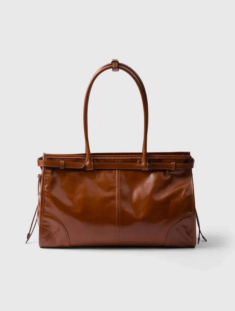 Prada Bonnie Large Leather Handbag