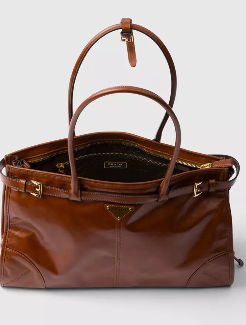 Prada Bonnie Large Leather Handbag