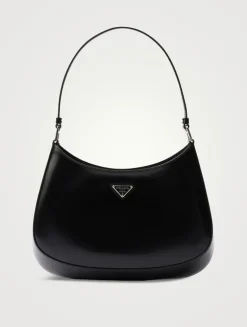 Prada Cleo Brushed Leather Shoulder Bag
