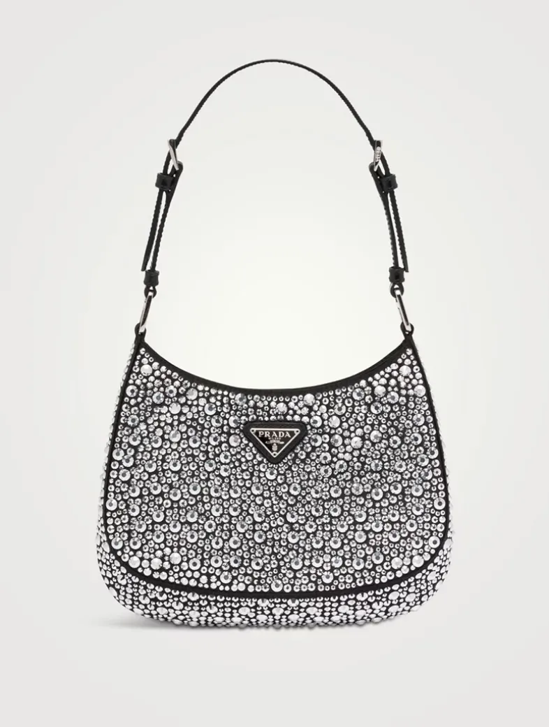 Prada Cleo Satin Bag With Crystals