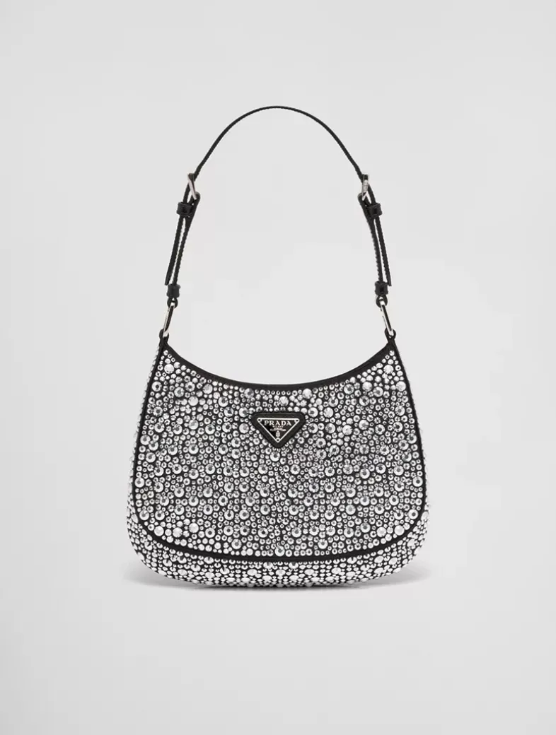 Prada Cleo Satin Bag With Crystals
