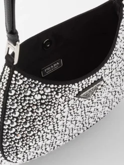 Prada Cleo Satin Bag With Crystals