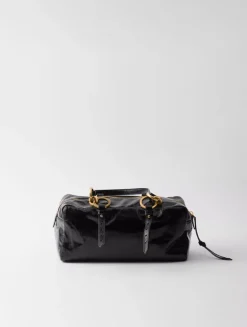 Prada Dangle Medium Leather Top-handle Bag