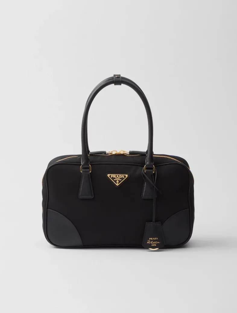 Prada Re-edition 1978 Medium Re-nylon And Saffiano Leather Two-handle Bag