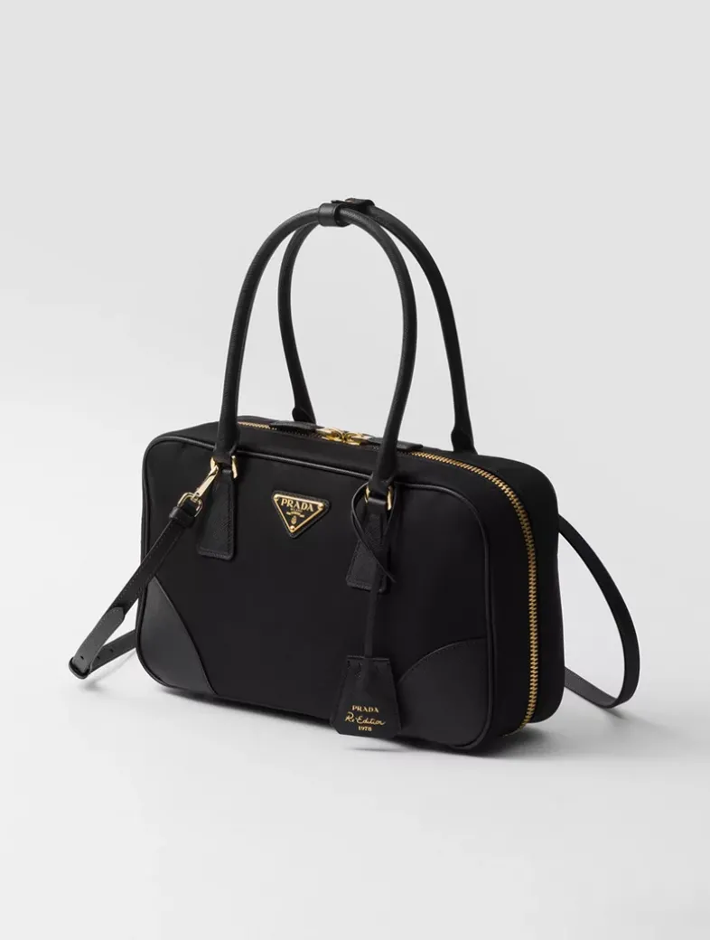 Prada Re-edition 1978 Medium Re-nylon And Saffiano Leather Two-handle Bag
