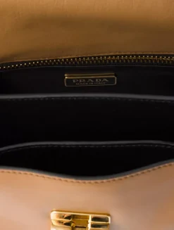 Prada Soft Sound Small Leather Shoulder Bag With Charms