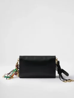 Prada Soft Sound Small Leather Shoulder Bag With Charms
