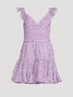 Presline Cotton Mini Dress In Floral Print