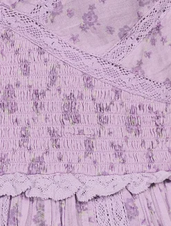 Presline Cotton Mini Dress In Floral Print