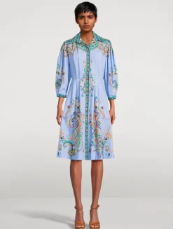 Printed Poplin Shirt Dress