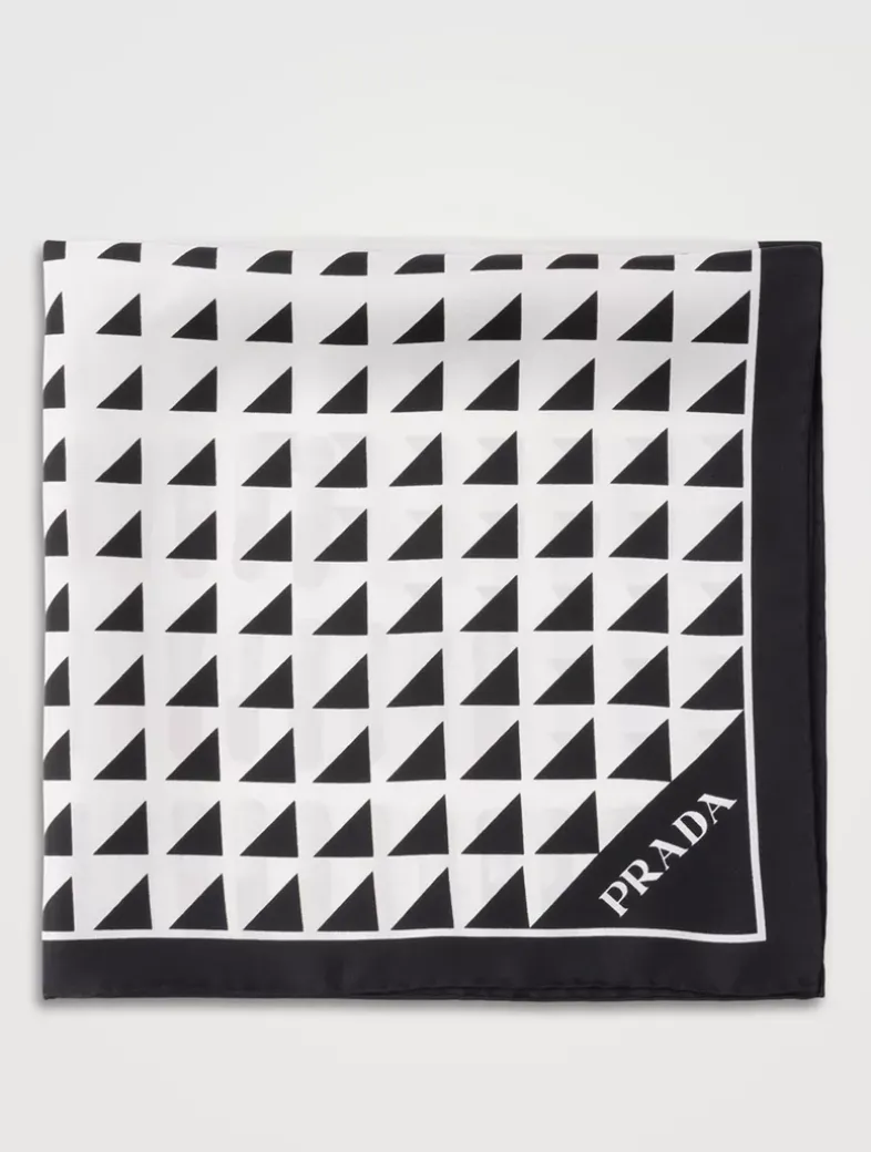 Printed Silk Twill Scarf