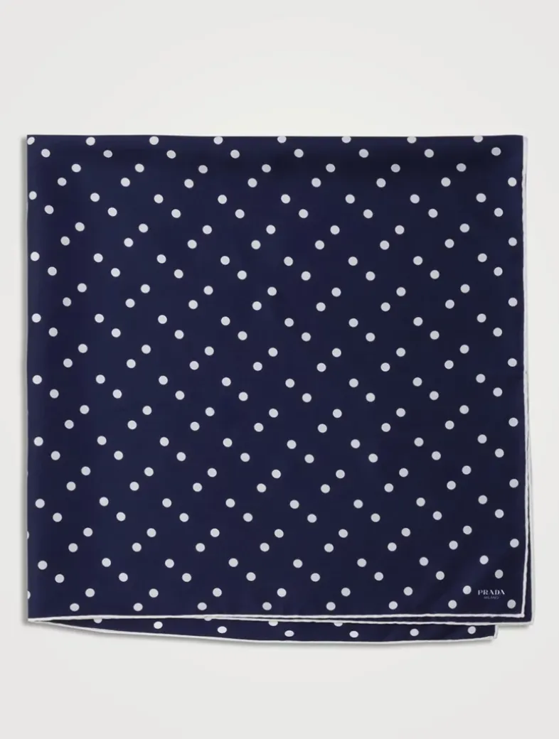 Printed Silk Twill Scarf 90x90