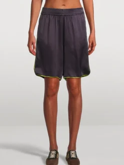 Priya Crêpe Satin Shorts