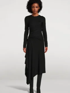 Protection Draped Jersey Dress