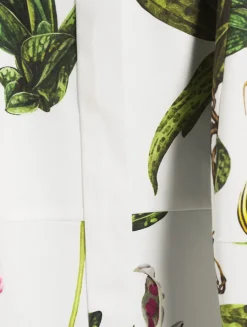 Puff-Sleeve Poplin Mini Dress In Orchid Print