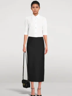 Puff-Sleeve Poplin Shirt