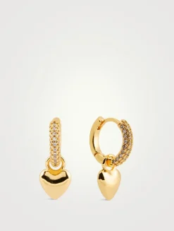 Puffy Heart Huggie Earrings