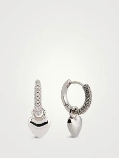 Puffy Heart Huggie Earrings