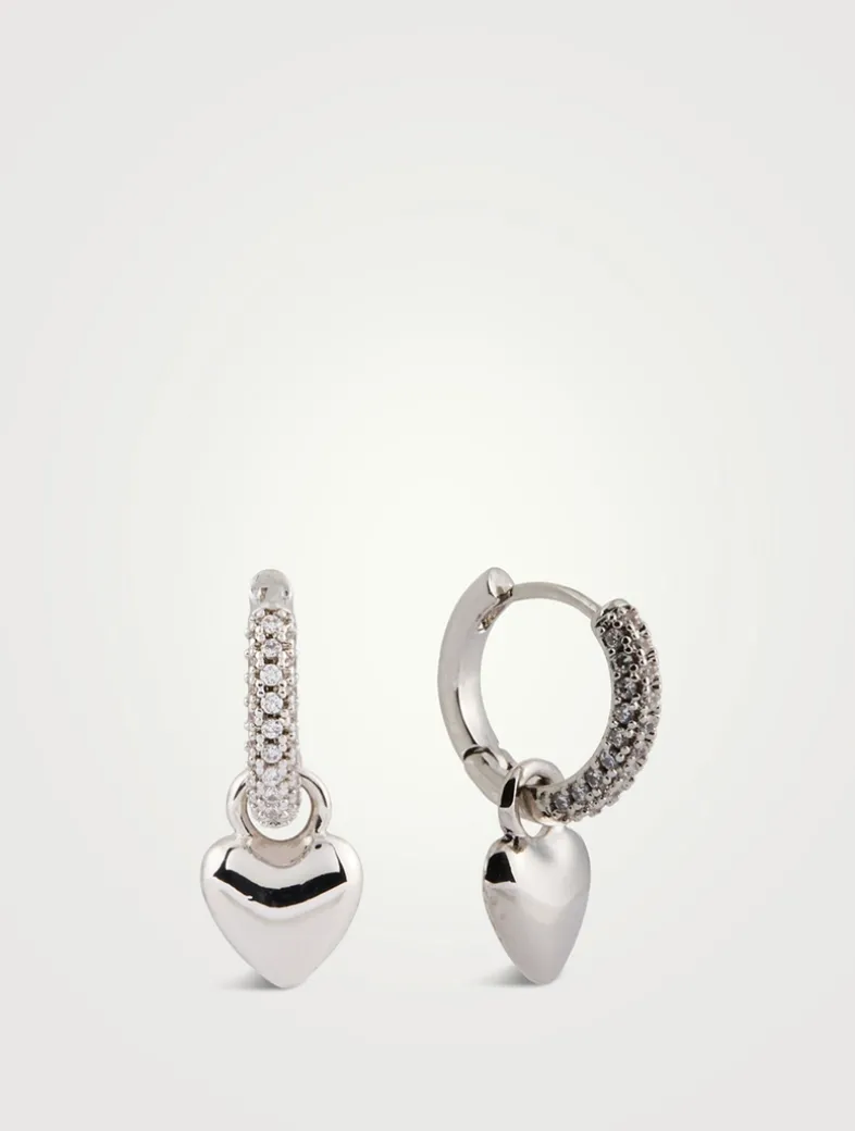 Puffy Heart Huggie Earrings