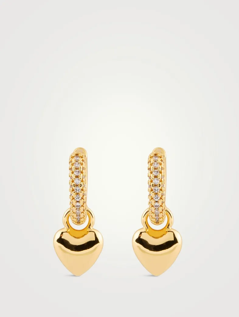 Puffy Heart Huggie Earrings