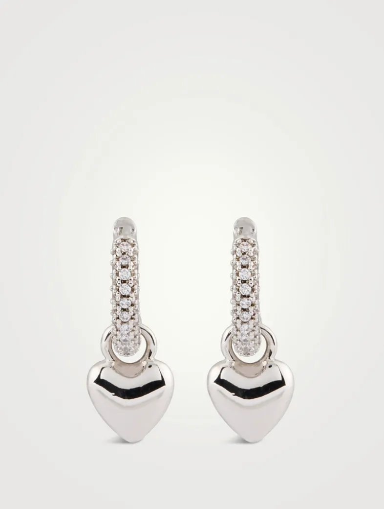 Puffy Heart Huggie Earrings