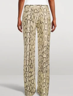 Pulla Trousers In Snakeskin Print