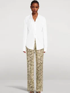 Pulla Trousers In Snakeskin Print